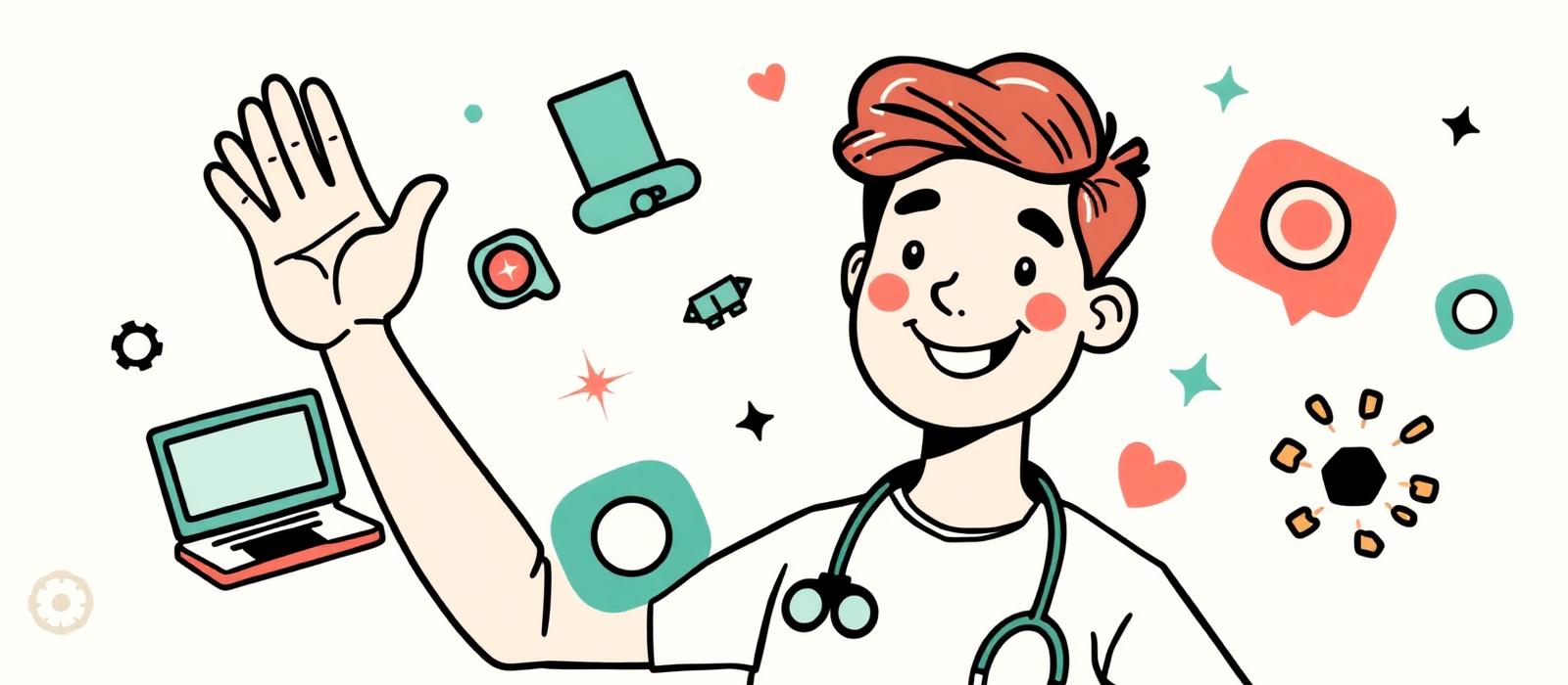 Friendly cartoon illustration introducing Rahul